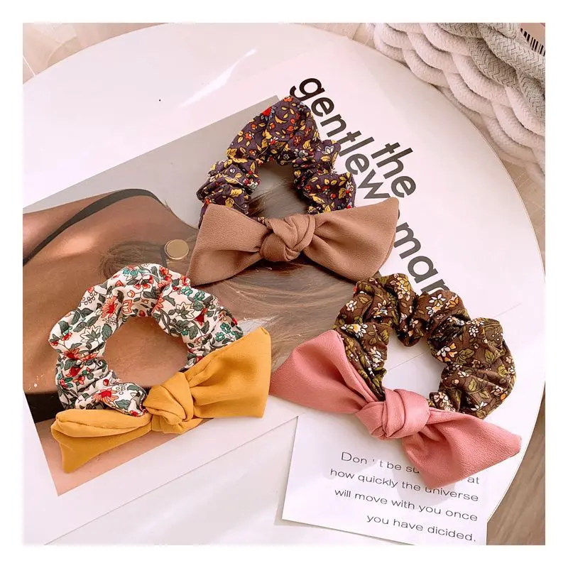 

Women Lady Fashion Elastic Hair Ring Luxury Big Bow Hair Rubber bands Rope Headbands Ties Hair Accessories for Women & Girls