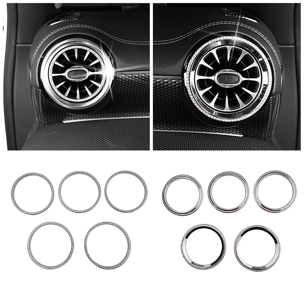 

Для Mercedes Benz CLA Class CLA180 CLA200 CLA220 2020 2021 центральное управление вентиляционное отверстие кондиционера переменного тока кристаллическое отделоч...