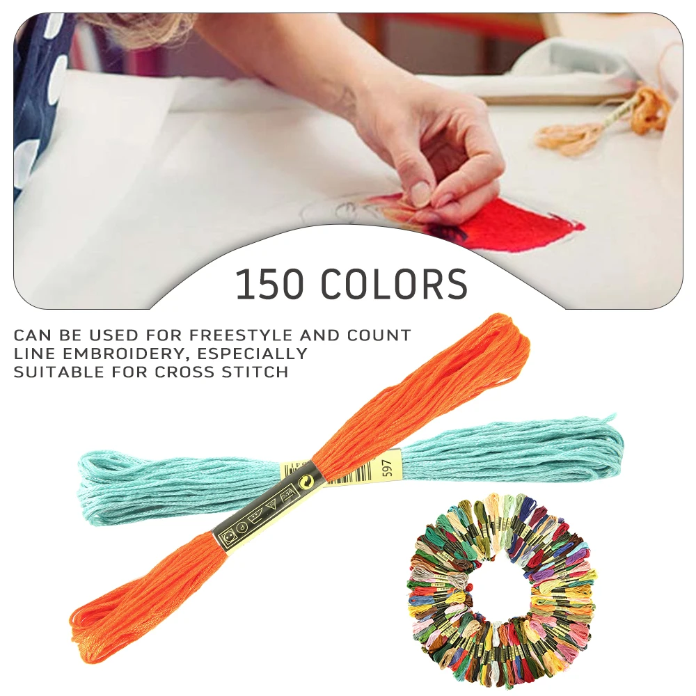 150 хлопковых нитей для вышивки крестиком шитье нитью моток пряжи ремесло|Нитки