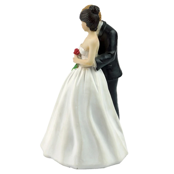 

"Yes to the Rose" Wedding Cake Decoration Custom Bride & Groom Couple Figurine Wedding Cake Topper