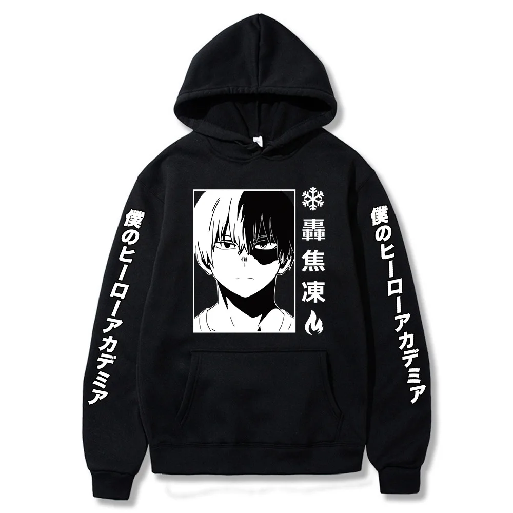 

Harajuku My Hero Academia Hoodies Long Sleeve Sweatshirt Shoto Todoroki Anime Manga Hoodies Tops Clothes