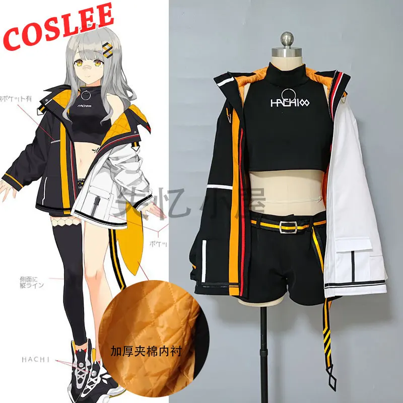 

COSLEE Vtuber певица Хачи Косплей Костюм жизнеспособные пчелы униформа для Хэллоуина Новинка унисекс