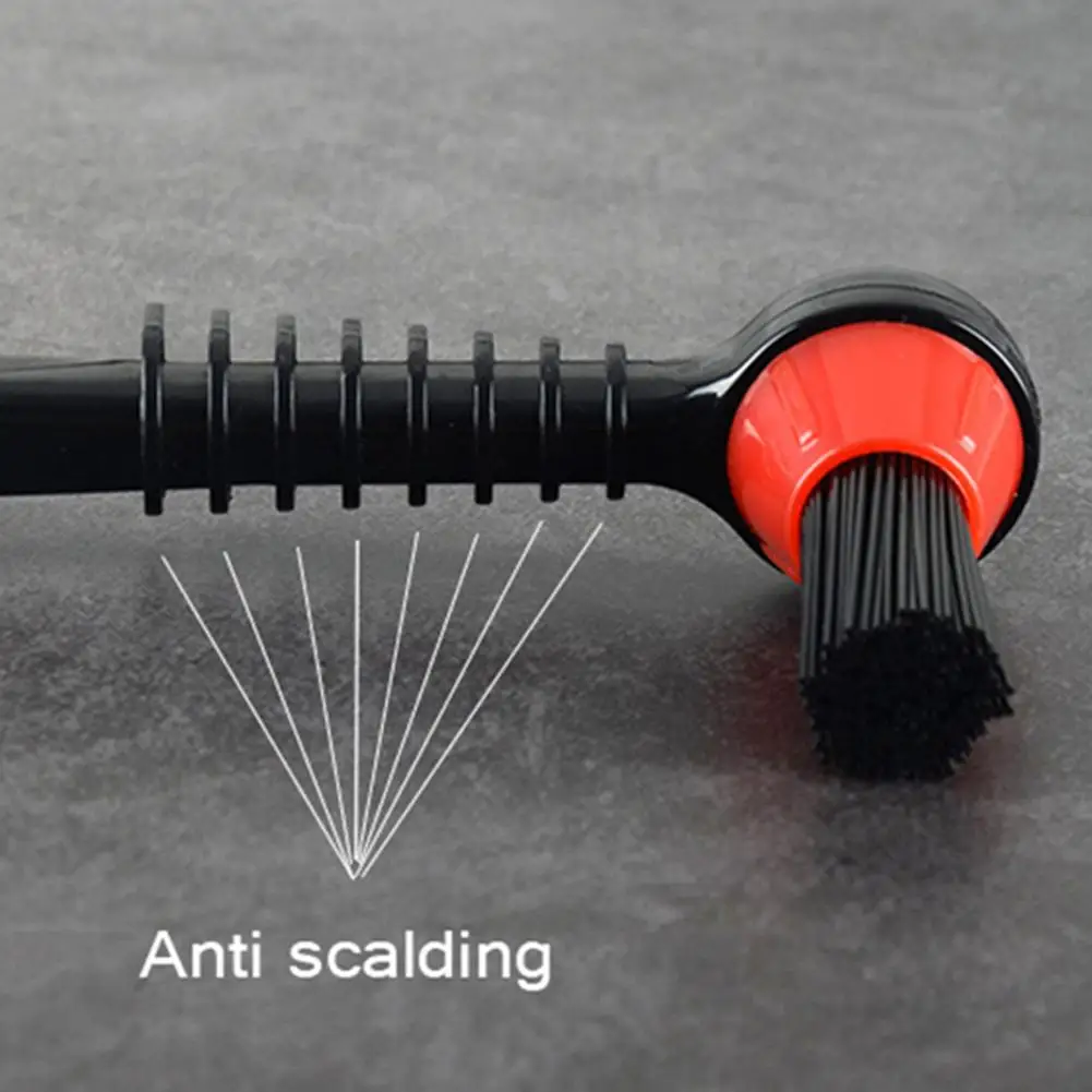 Double Head Anti-scalding Espresso Coffee Machine Curved Cleaning Brush Spoon