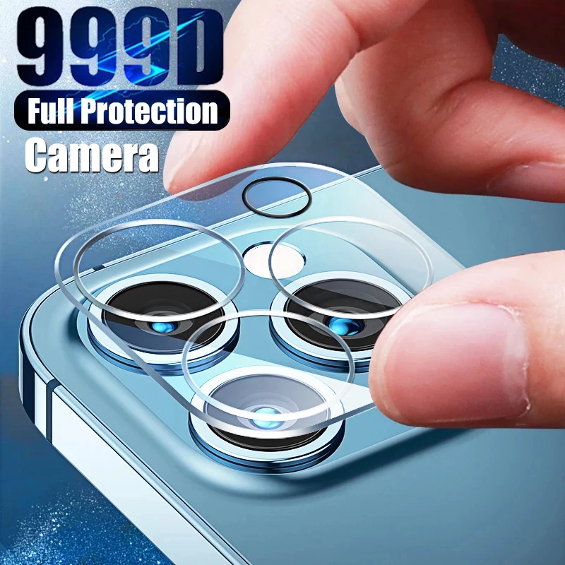 Защитное стекло для камеры 999D iPhone SE 2020 11 12 Pro XS Max XR X 10 полное покрытие защитная