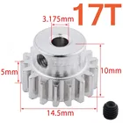 Стальной металлический Мотор шестерня 17T 0,8 модуль для 1:10 Himoto E10MT E10MTL Bowie внедорожник Monster Truck Запасные части