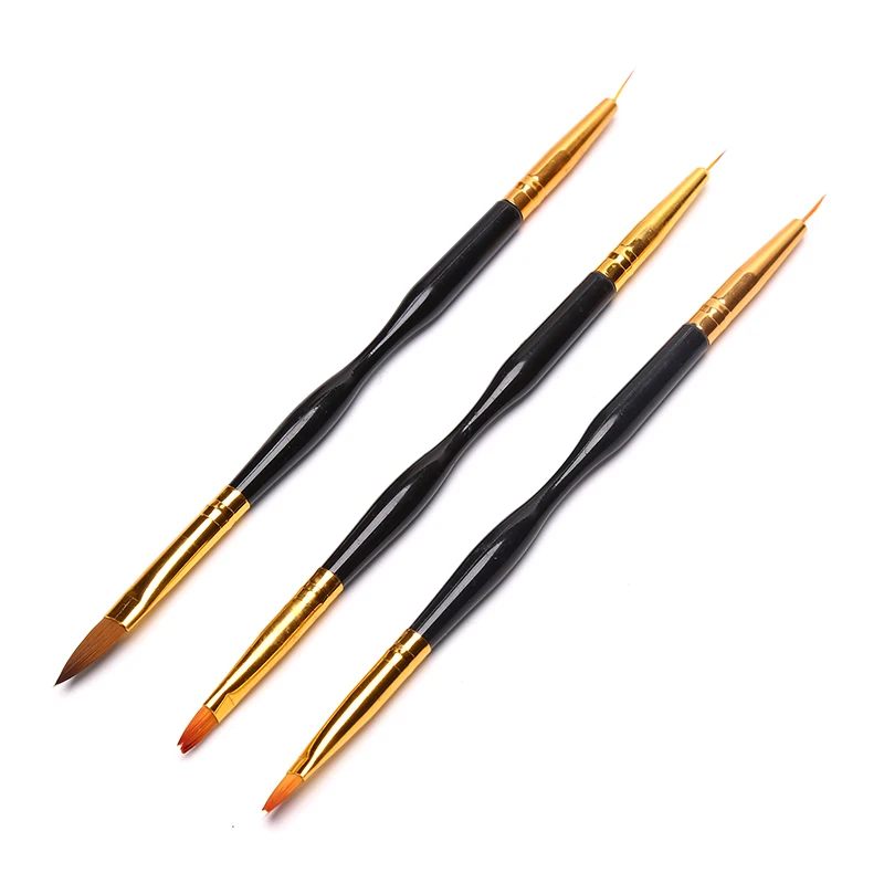 

Acrylic French Stripe Nail Art Liner Brush Set 3D Tips Manicuring Drawing Pen Double Head UV Gel Brushes Painting Tools