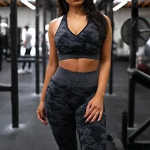 Conjunto de ropa deportiva elástica para mujer, set de 2 piezas con top deportivo ajustado y leggings elásticos, para fitness, gimnasio, yoga o hacer deporte, en variedad de colores, tallas S L (2)