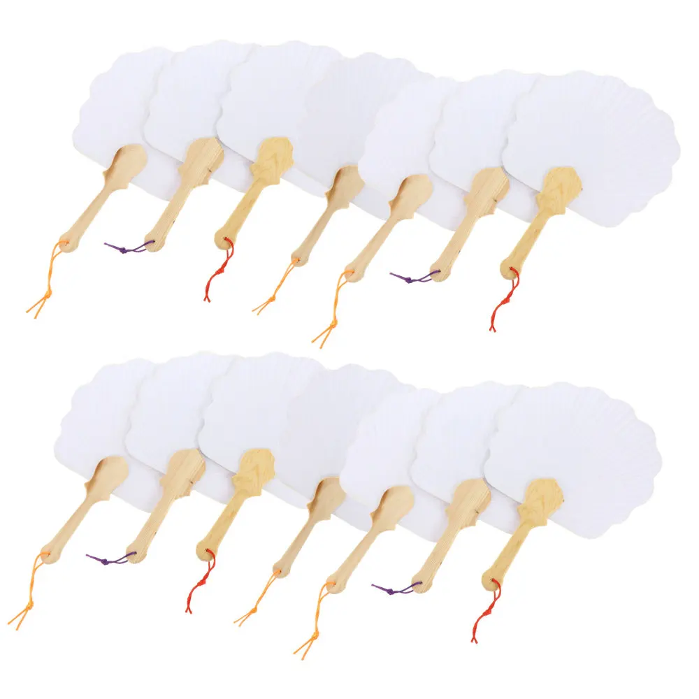 

8pcs DIY Painting Fans Kids Petal Graffiti Fans Drawing Hand Fans