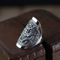 2021 new retro zhong kui fu mo mens open ring religious punk style adjustable creative fashion mens ring jewelry