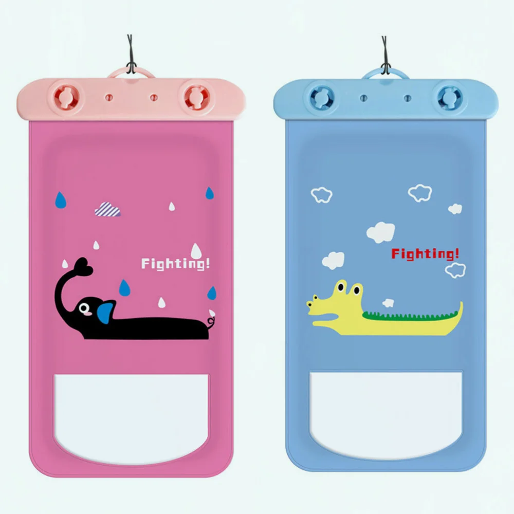 

2PCS Thicken Waterproof Mobile Phone Bag Transparent Universal Touch Screen Phone Pouch Hanging Phone Case for Outdoor Water Spo