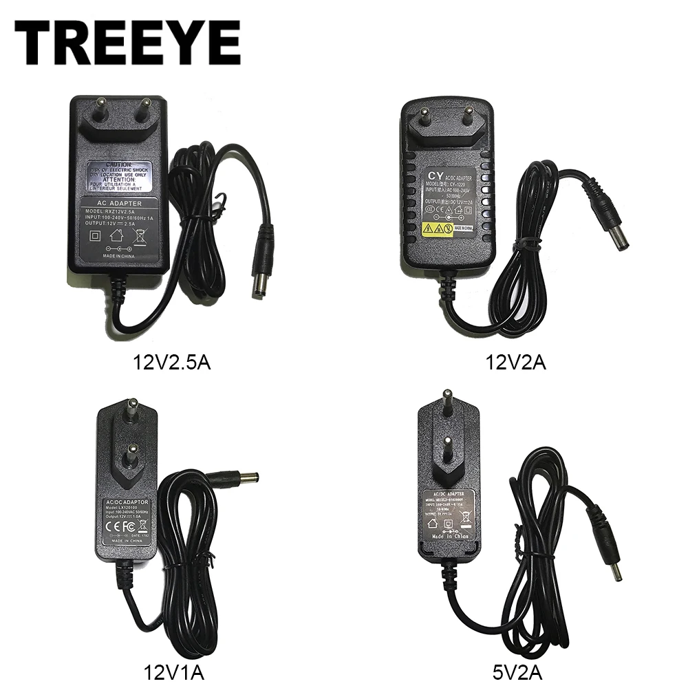 ЕС AU UK US Тип штекера 12V 2A 1A 5 мм x 2 1 5V2A 3 35 Питание AC 100 240V переменного тока в
