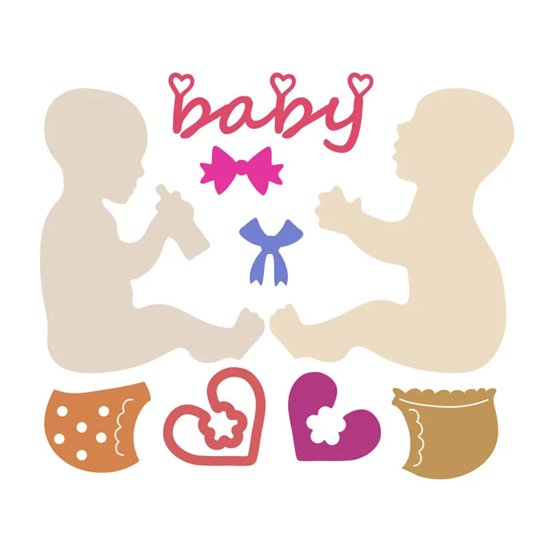 Eastshape два маленьких детей металла резки штампы Новый 2019 Крафтовая окраска