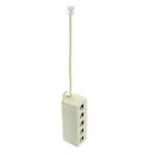 Телефонный разветвитель, RJ11 6P4C 1 штекер-5-сторонний телефонный разъем разделитель для стационарной линии-белый