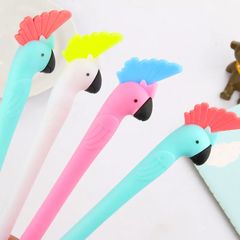 

36 шт. милый мультяшный креативный Большой Красный Капот попугай нейтральная ручка Животные студенческие канцелярские принадлежности черн...