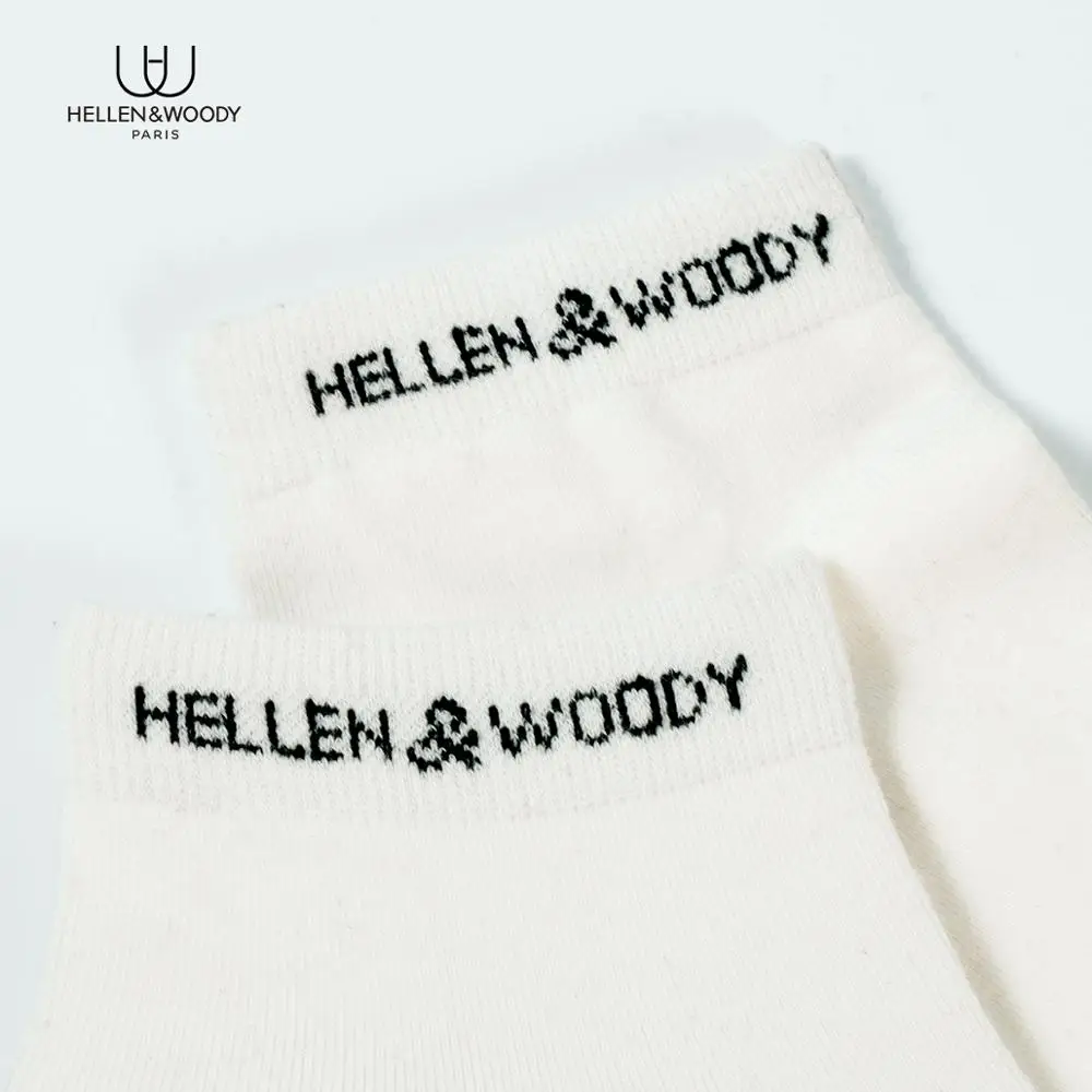 HELLEN&WOODY Designer Mens Socks 100% Cotton New Styles 1 Pairs Summer Autumn Fashion Sports Socks Gifts for Men