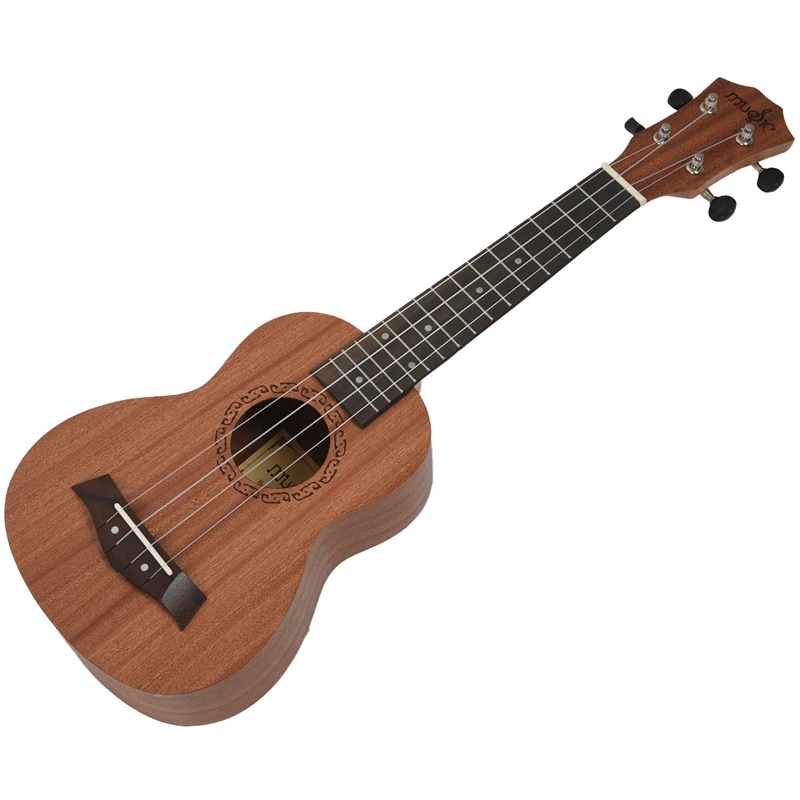 

Комплект Укулеле сопрано, гавайская мини-гитара 21 дюйм из палисандра, 4 струны, с чехлом, тюнером, каподастром