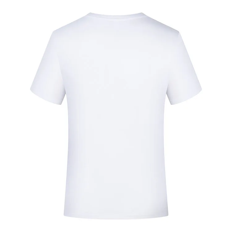

2021 summer dropped shoulder round neck short sleeve casual men's and women's cotton T-shirt