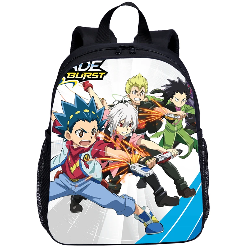 Новая мультяшная школьная сумка для мальчиков, сумка на плечо, мода: Beyblade Burst, школьный рюкзак для маленьких детей, дорожная посылка для детей 6-10 лет - Цвет: Белый