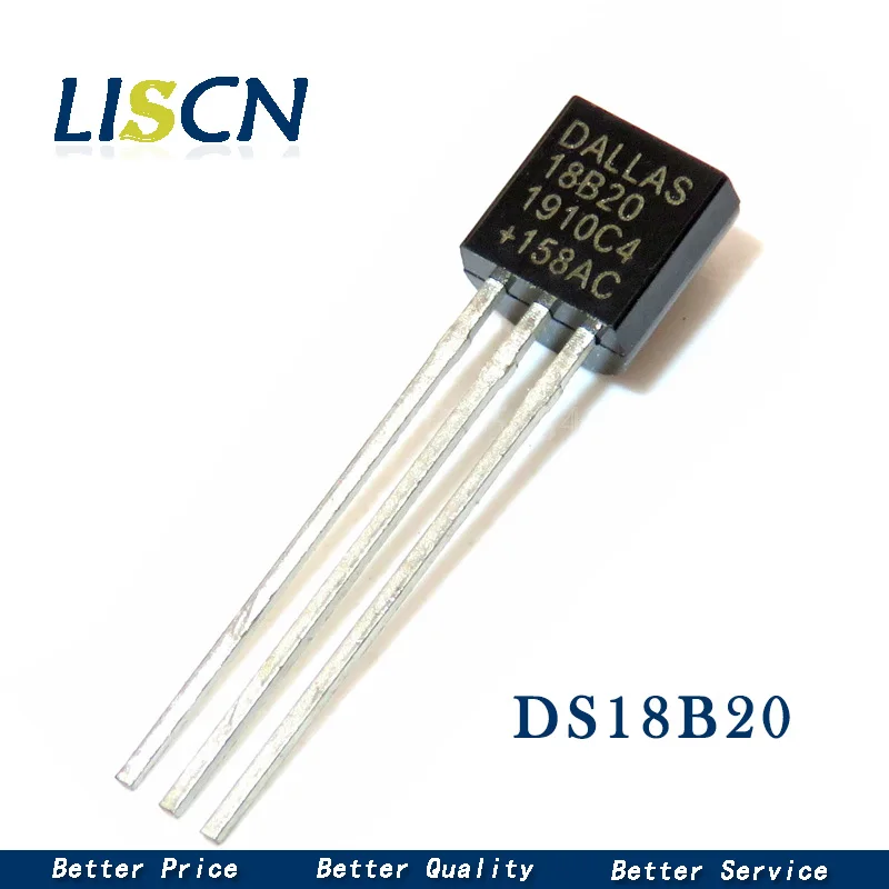 2шт Даллас DS18B20 18B20 18S20 TO 92 IC CHIP термометр датчик температуры|Соединители| |