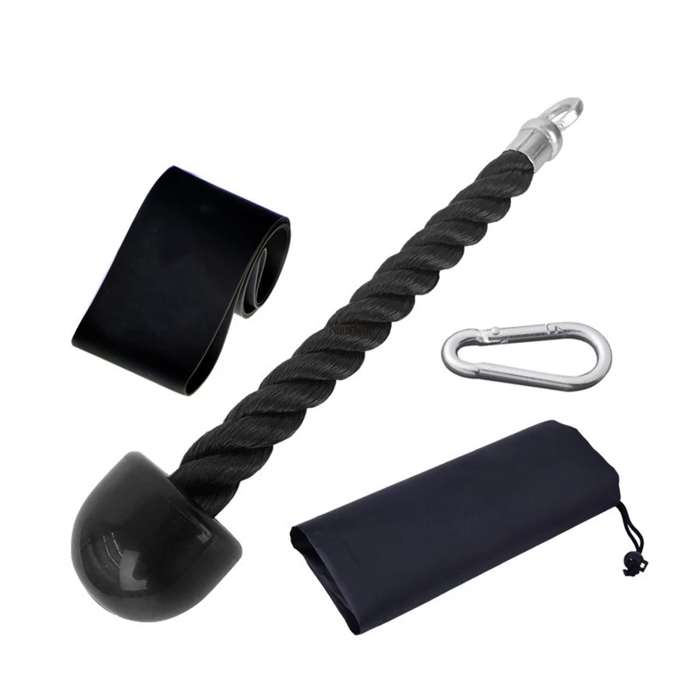 

Portable Resistance Band Tricep Rope Bicep Pull Down Rope Gym Fitness Equipment Pull Training with Clip Carry Bag