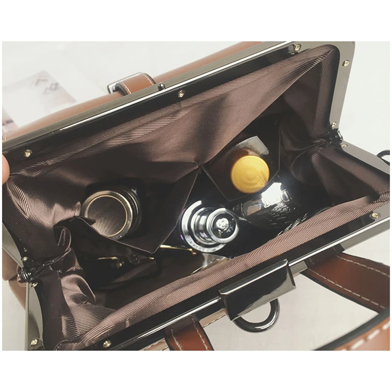 LEFTSIDE бренд 2018 Ретро сумка на застежке рюкзак из искусственной кожи женские