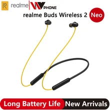 Realme Buds Wireless 2 Neo 11.2mm Large Bass Boost Driver Bluetooth 5.0 Eearphone 17Hours Battery Life IPX4 Music Sport Earbuds