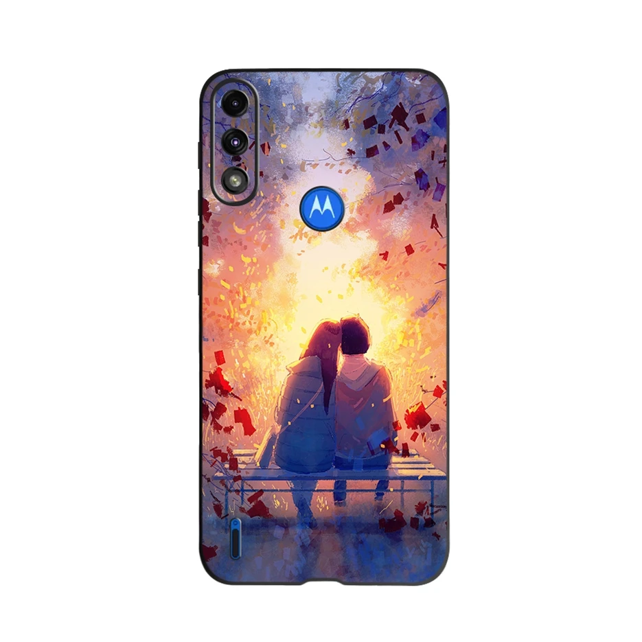 For Motorola Moto E7 Power Case E7i Soft Silicone Cute Fashion Phone Back Cover TPU Fundas |