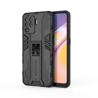 magnetic kickstand tpu bumper armor shockproof case for oppo a94 f19 pro reno 5 lite 5f lens protection hard pc back cover coque