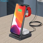 Беспроводное зарядное устройство 3 в 1, 15 Вт, подставка для iPhone 13 12 11 XS XR X Apple Watch 7 6 SE Airpods Pro, магнитная док-станция для быстрой зарядки