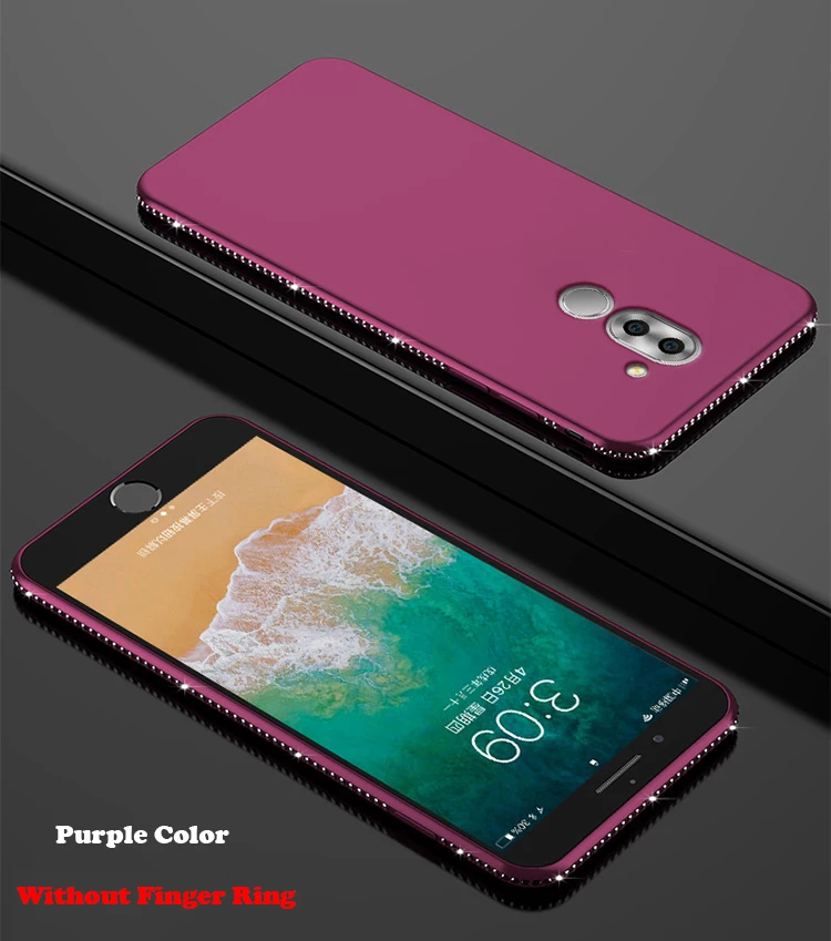 Для huawei Honor 6X чехол 5,5 дюйма чехлы со стразами для huawei GR5 Капа тонкий силиконовый мягкий чехол для huawei mate 9 Lite - Цвет: Purple