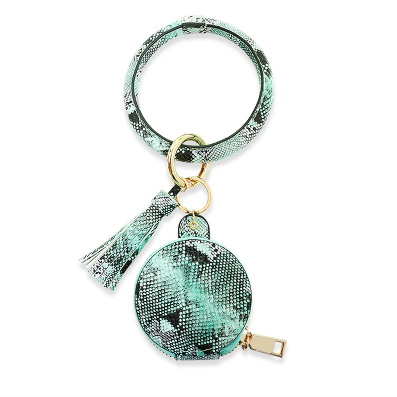 

Stylish Makeup Key Ring Bag Novelty Keychain Bracelet Alloy Ring Leather Tassel Storage Tools Excellent Present
