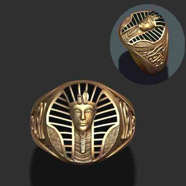 Модное Трендовое винтажное Золотое кольцо в стиле древнего Египта с сфинксом хип