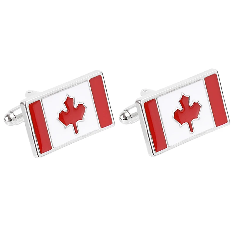 Новые мужские запонки зажимы для галстука красный кленовый лист канадский флаг