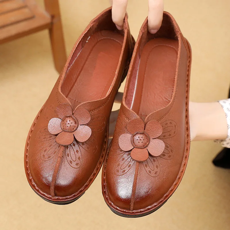 

Women's shoes Spring women's leather flat shoes Ladies casual shoes Ladies soft and comfortable casual shoes