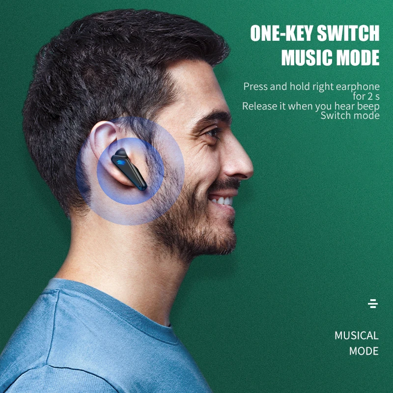 

Professional Gaming Headsets Low Latency TWS Bluetooth Earphone with Mic Bass Audio Sound Positioning PUBG Wireless Headphone