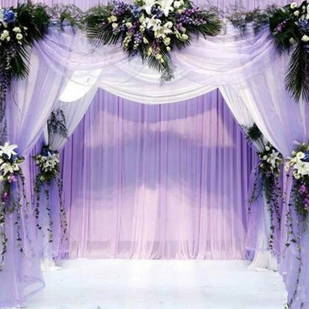 

Crystal Tulle Fabric Organza DIY Craft for Wedding Party Decoration Supplies 5m Dyed Fabrics Roll Organza Birthday Event Gauze