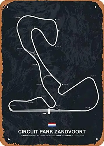 

Винтажный металлический знак, гонки, цепи, парк зандрокорт, Оловянная пластина, Настенный декор, металлический постер, 20x30 см постер