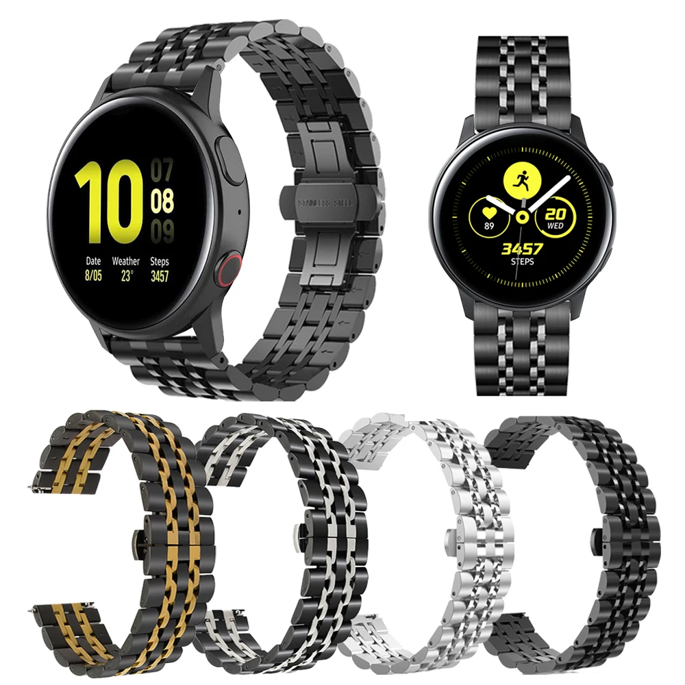 Ремешок для часов из нержавеющей стали Samsung Galaxy Watch 46 мм 42 мм/Active 2 44 40 ремешок
