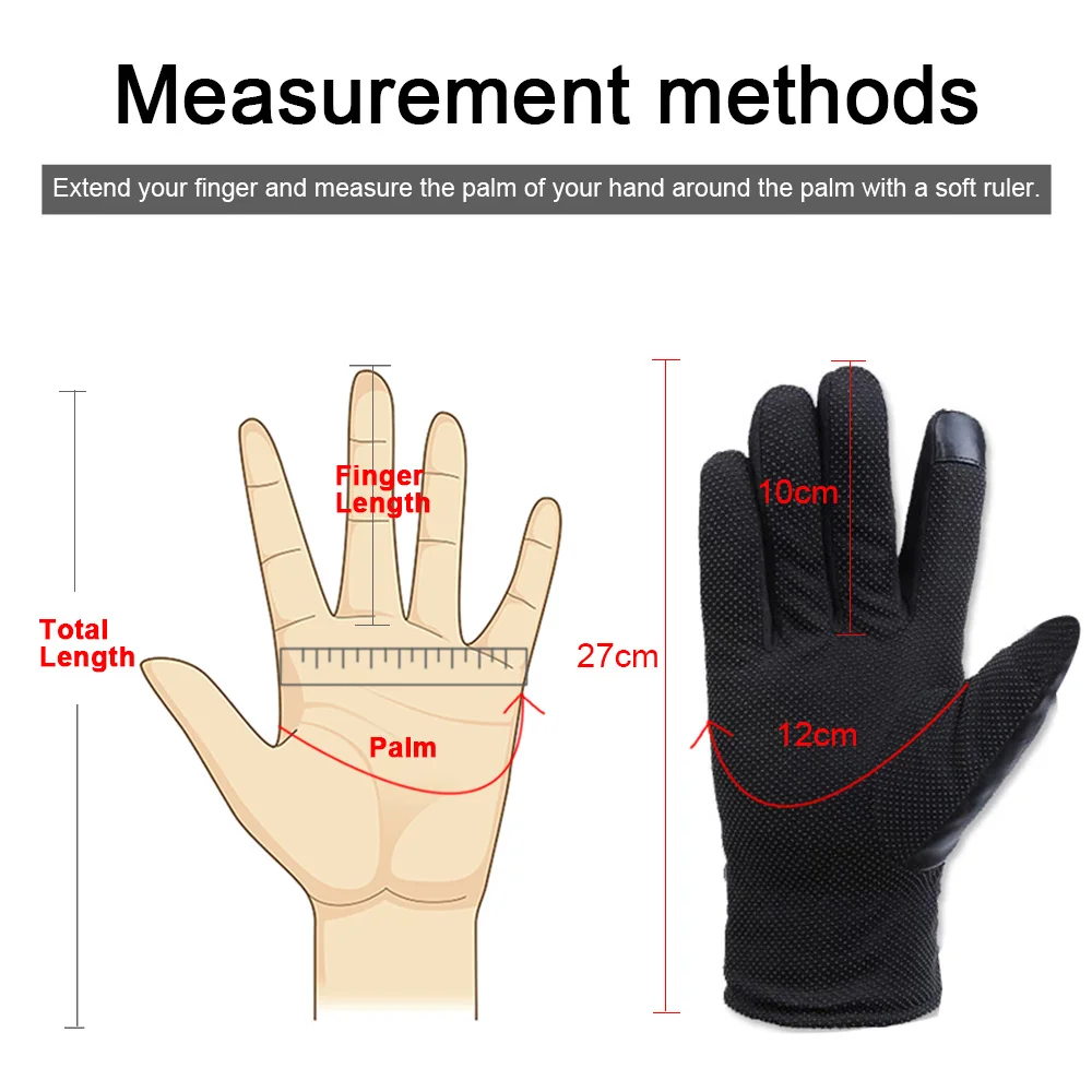 Мотоциклетные аксессуары зимние термоперчатки из искусственной кожи с