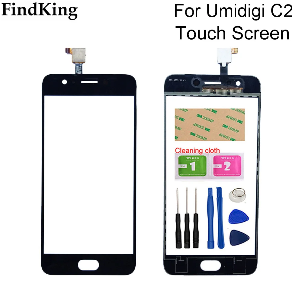 

5.0'' Mobile Phone Touch Glass For UMIDIGI C2 Touch Screen Glass For Umi C2 Digitizer Panel Lens Sensor Tools Adhesive