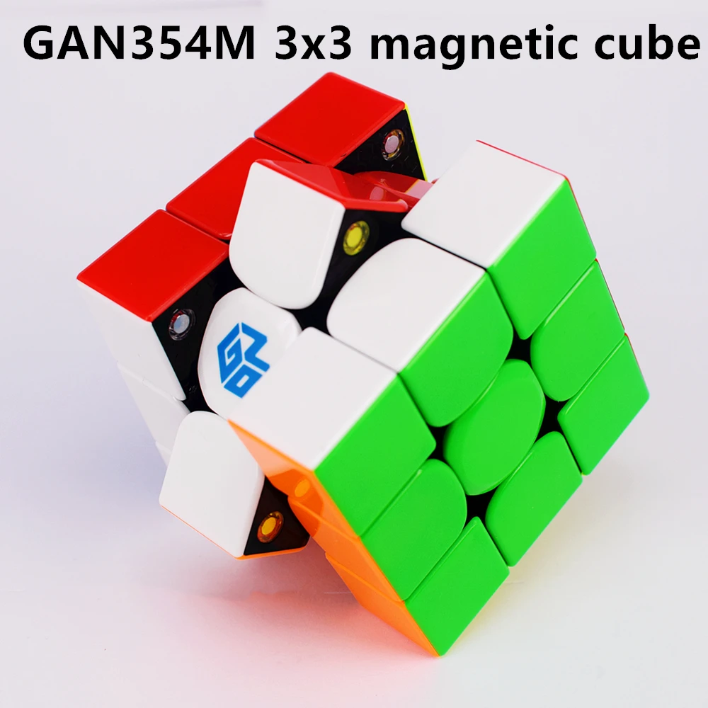 GAN354 M 3x3 Магнитный Magic cube GAN354M Магнитная 3X3, скоростной кубик, gans 3x3x3 куб Ган 354 м 3X3 головоломка куб Ган 354 Магнитный куб Волшебные