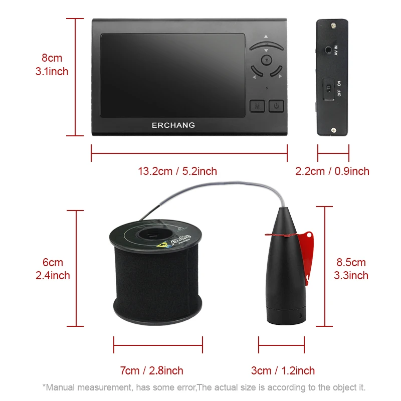 Рыболокатор с HD-камерой 4 3 дюйма 5000 ТВЛ мАч 8 шт. | Спорт и развлечения