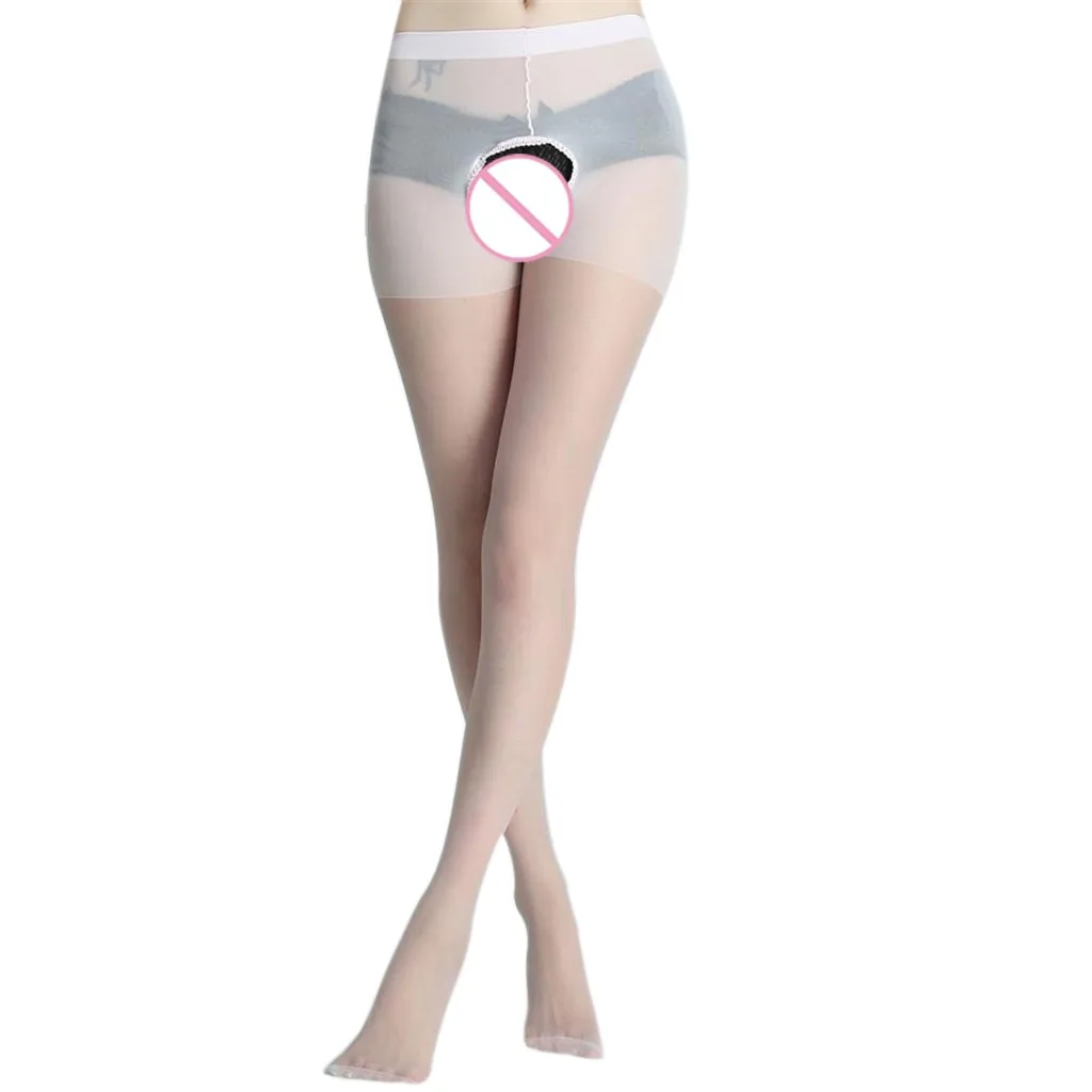 Женские эротические чулки без пятки с открытой промежностью колготки нижнее