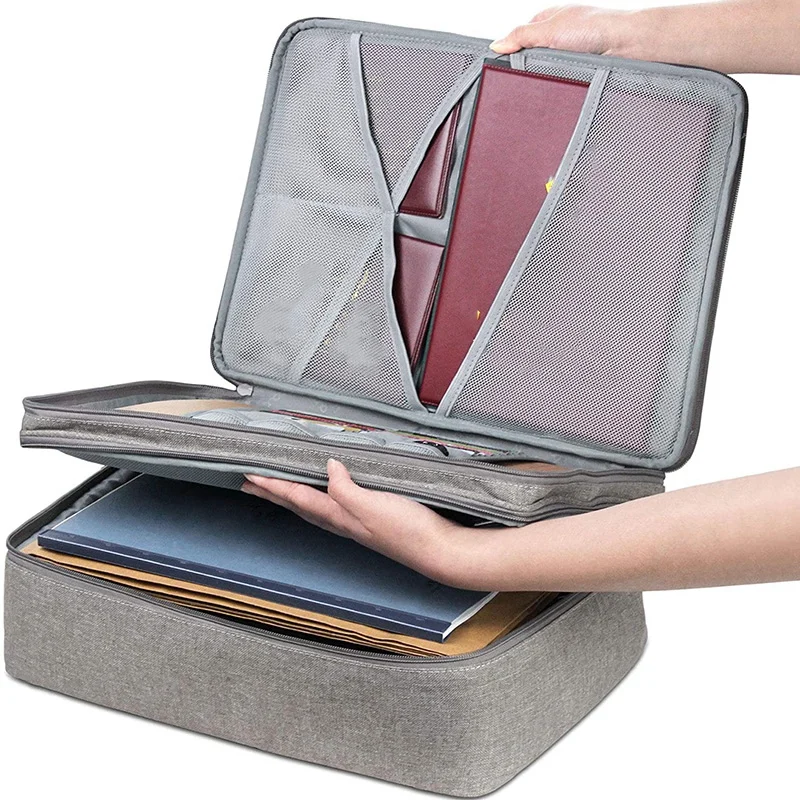 Baona Oxford Waterproof Document Bag Letter Size Holder Zipper Closure Portable Filing Pouch File Pocket Organizer | Дом и сад