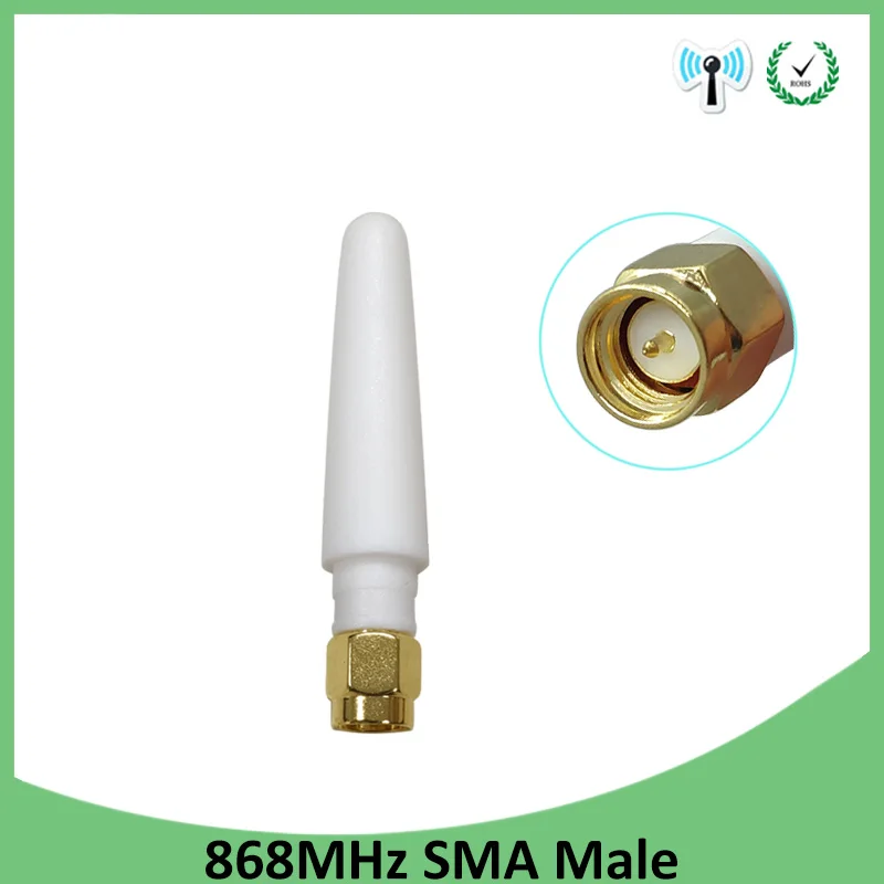 GSM 868 МГц 915 антенна 3bdi SMA Штекерный разъем белые маленькие антенны для Lorawan|Антенны