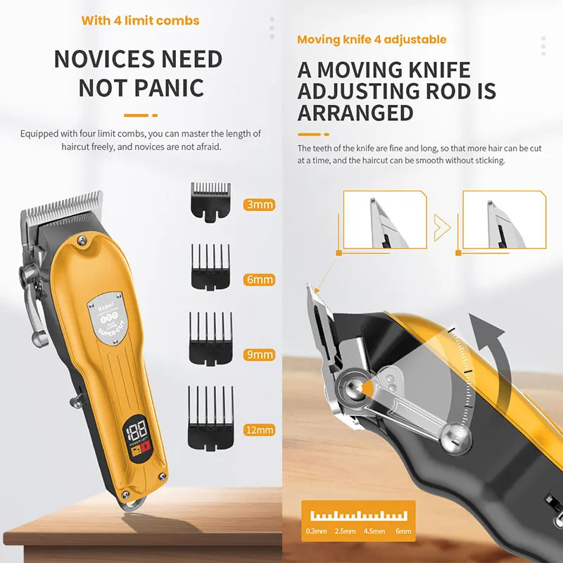 kemei 802 hairdressing cordless professional hair trimmer for men electric clipper rechargeable cutting machine | Бытовая техника