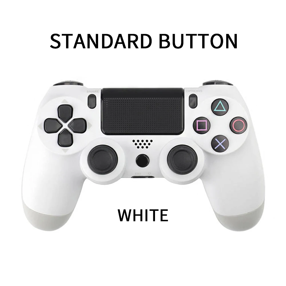 Bluetooth Беспроводной джойстик для PS4 контроллер подходит для Игровые приставки 4 консоль для Игровые приставки Dualshock 4 геймпад для PS3 консоли геймпад джойстик для gamepad геймпад для пк для PS4 - Цвет: type2 white