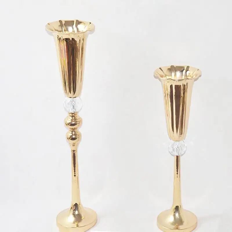 Арахисовые золотые цветочные вазы Настольная Ваза для украшения дома Свадебная