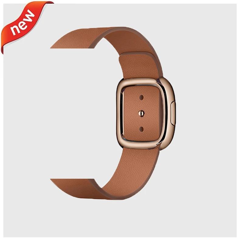 RG saddle brown Кожаный ремешок для Apple Watch 4 5 ремешок 44 мм/40 мм iwatch 3 ремешок 42 мм/38 мм correa Современный браслет ремень аксессуары для часов 4 3 2 1 5 - Цвет ремешка: RG saddle brown