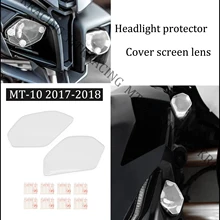 MTKRACING FOR  YAMAHA MT-10 MT10 R1 R6  Headlight protector cover screen lens 2013-2016